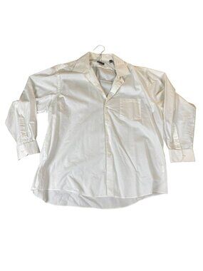 Van Heusen Mens Shirt XXL 18-18.5 34-35 Extreme White Button Down Lightweight